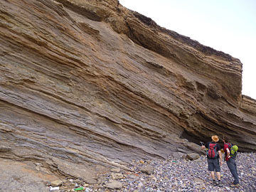 Morocco: Craima Beach, where the Early Cretaceous secton can be examined.