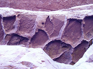 Morocco: Large mudcracks, Triassic T6 Formation, Argana valley. 