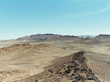 Morocco: Devonian outcrops, south of Erfoud.